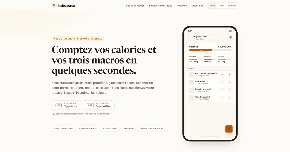 Kalosaurus app screens